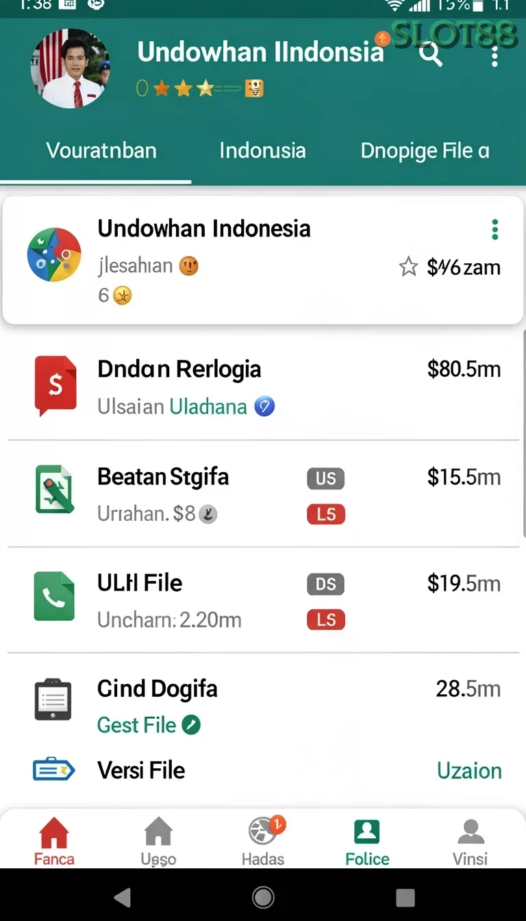 Cuplikan layar BOSSWIN — halaman utama