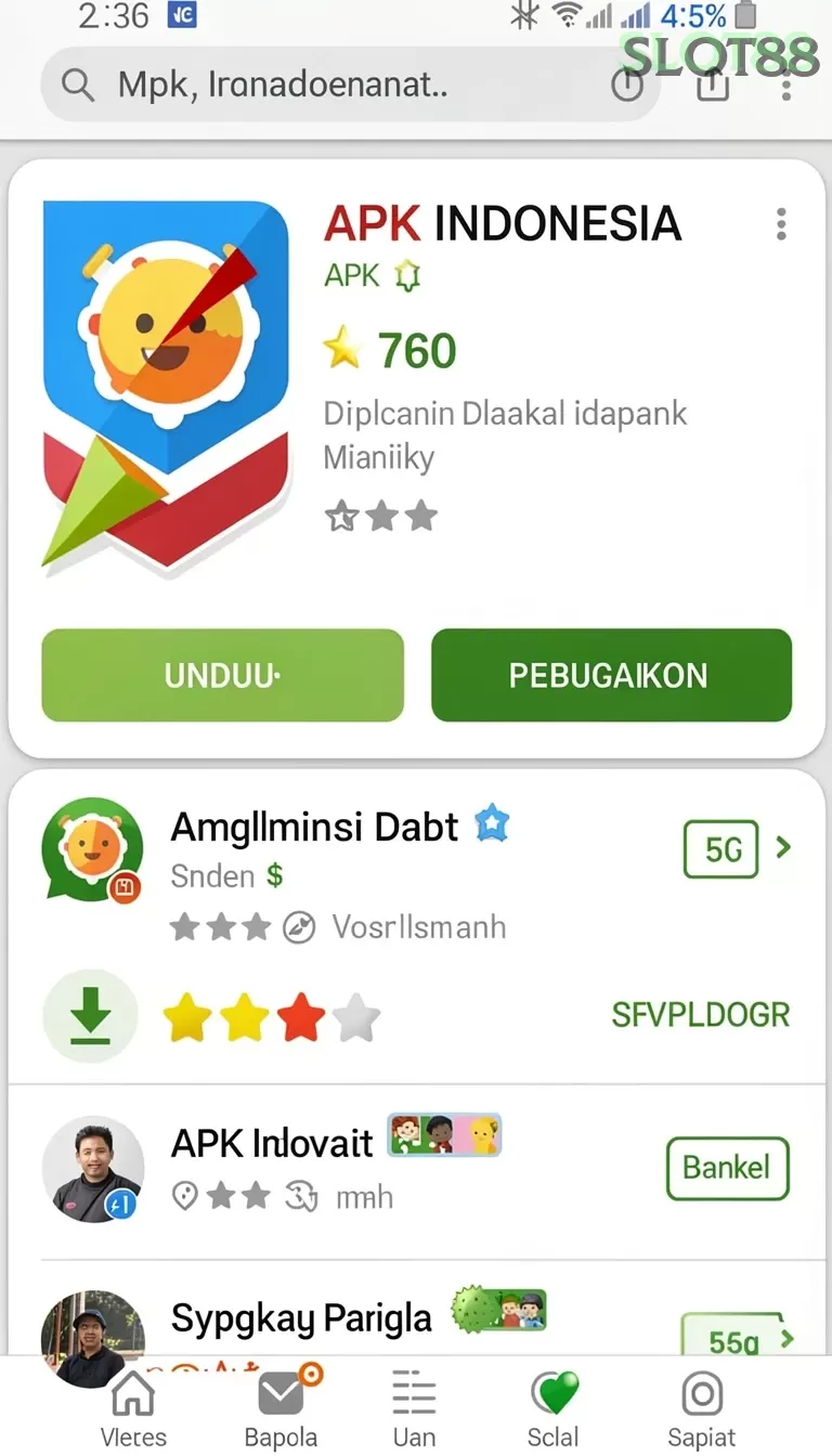 Cuplikan layar VT87 — halaman utama