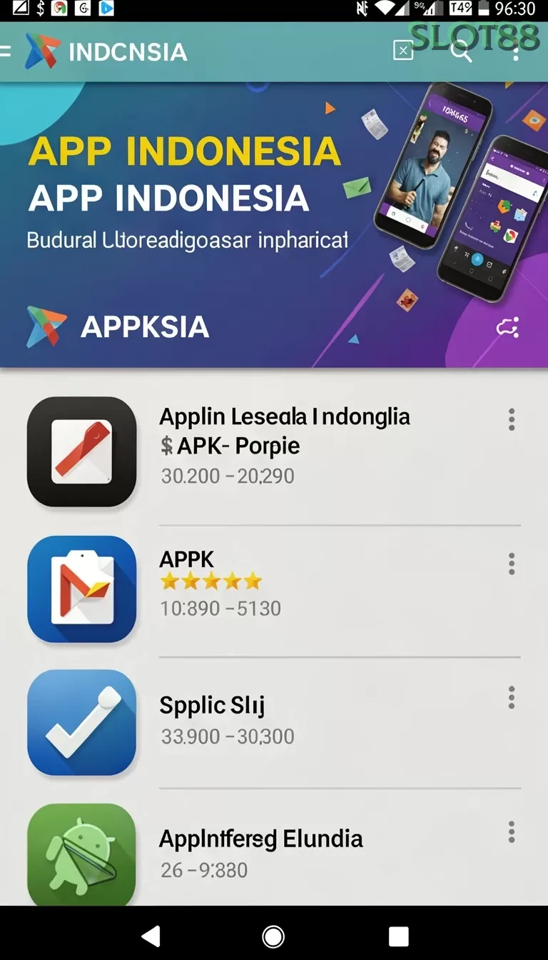 Cuplikan layar BOS88 — menu navigasi